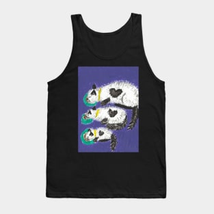 Cat family dinner art painting Tank Top